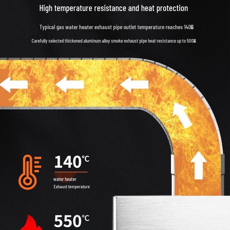 Stainless Steel Telescopic Gas Water Heater Exhaust Flue Pipe and Accessories