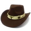 Xiyin Hot Selling Western Style Cowboy Hat Cow Head Decoration Outdoor Personalized Sunscreen Sunshade Hat