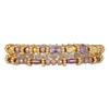 European and American hot-selling 1-piece set Bohemian cut glass bead bracelet multi-color rectangular bead beaded elastic bracelet