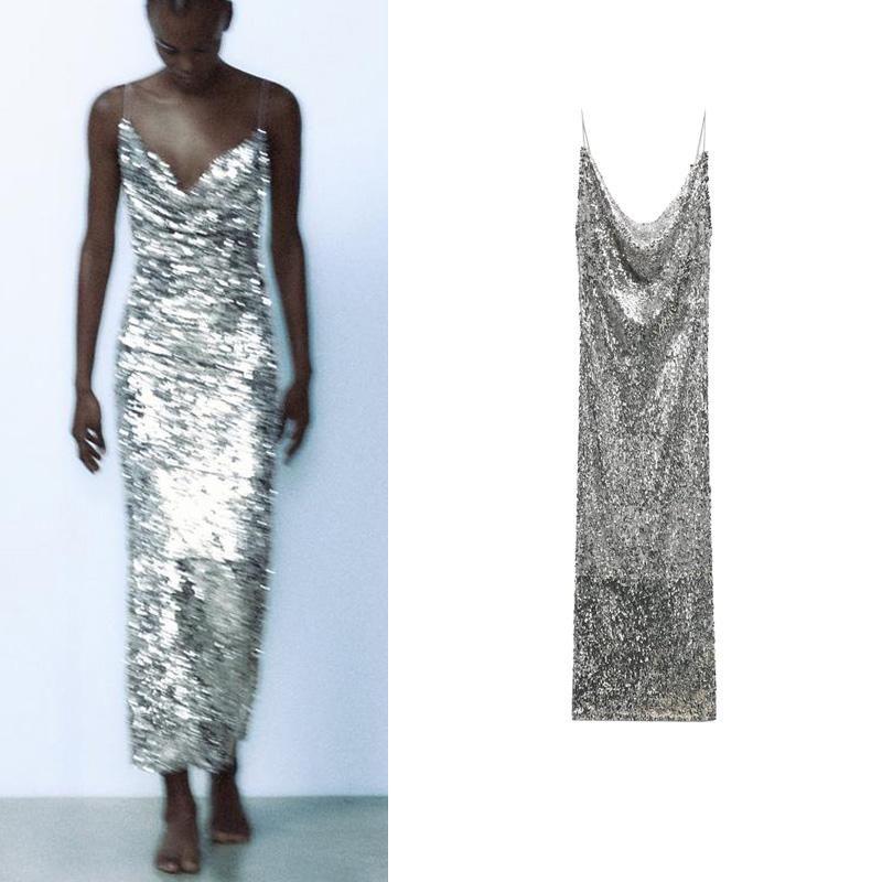 Autumn and Winter New Women clothes French style Beads Decoration Draped Collar Length Slim fit Midi Long sleeve dress 4813837