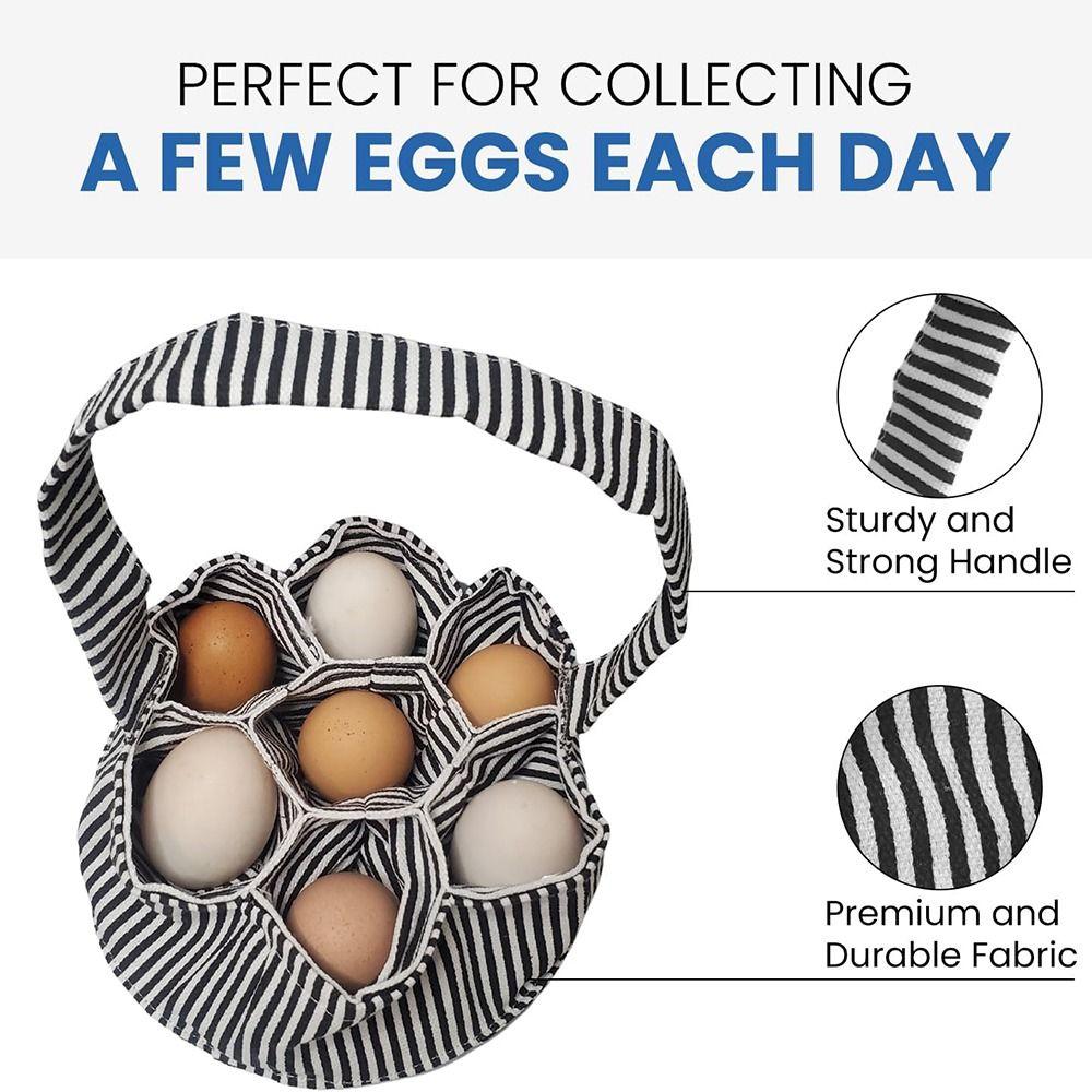 Soft Eggs Gathering Bags Portable Canvas Egg Holder Quality Material Easter Egg Collector  Kitchen