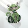 Lovely Design Cat Brooches Rhinestone Vintage Pin Feminine Style Animal Brooch  Party Accessories