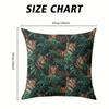 Tiger Canopy square Jacquard Pillow Cover for Sofa Office Waist Cushion Cover Home Decorative Pillowcase
