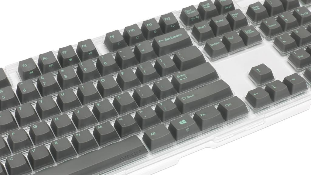 FILCO Majestouch Replacement PBT Molded Keycap Sky English 104 US ASCII Dual-Color Set, Gray, Layout, Keys,