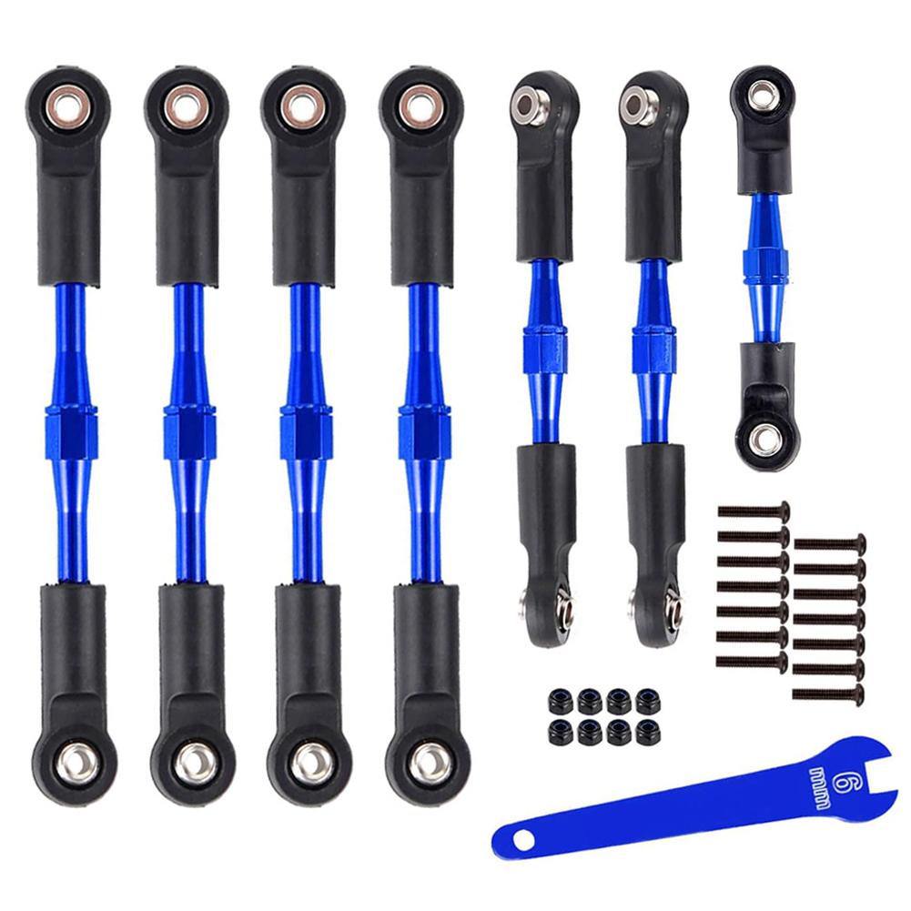RC Car Aluminum Buckle Arc Chain Upgrade Part for 1/10 Slash 2WD/Stampede 2WD/Rustler 2WD/Bandit 2WD Adjustable Steering Rod