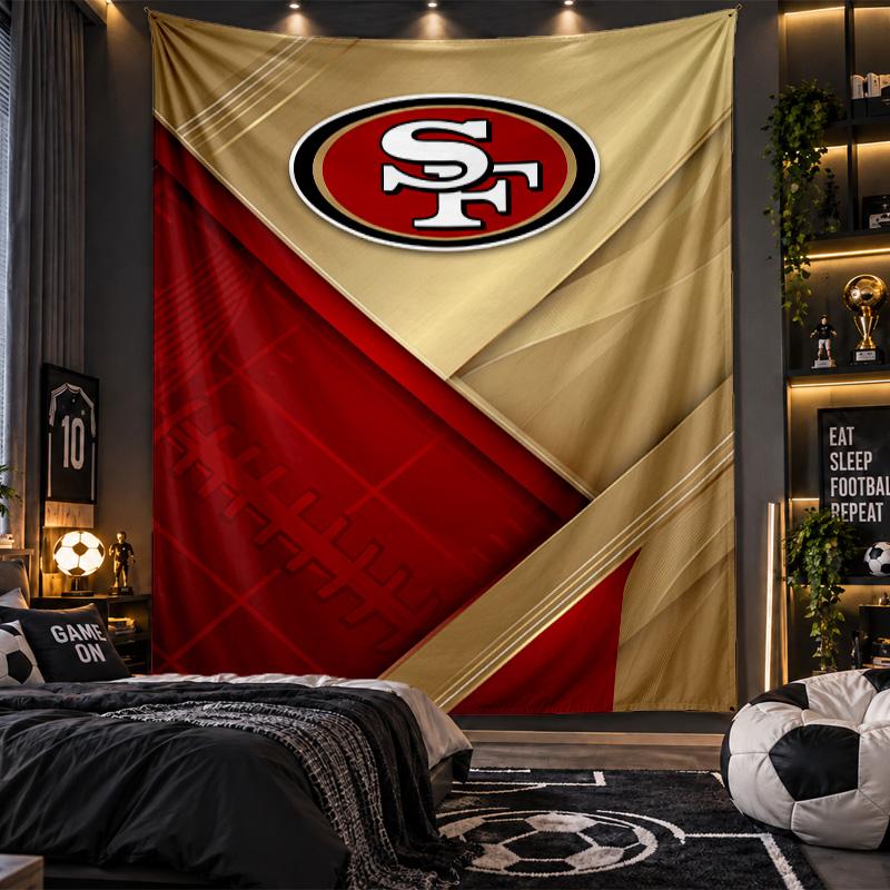 Wall Hanging Tapestry San Francisco 49ers Print Cloth for Living Room Bedroom Home Decor