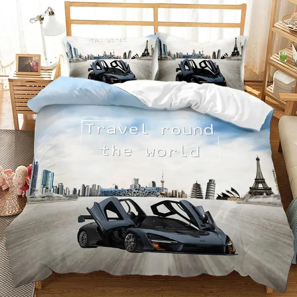 

Top racing cars Race Car Extreme Sports Cool Car Sports Bedding Set Boys Girls Twin Queen Size Duvet Cover Pillowcase Kids Adult 135x200cm
