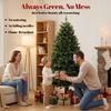Artificial Christmas Tree, Hinged Xmas Tree with 1620 PE & PVC Branch Tips, 5ft, Green