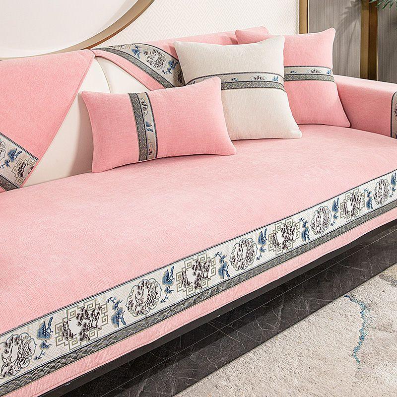 

Роскошные чехлы на диван в китайском стиле, однотонные синельные противоскользящие подушки для дивана для гостиной, диваны, универсальное кресло, чехол, полотенце 70x150