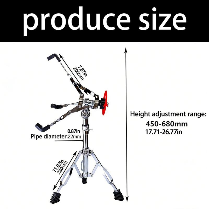 Snares Drum Stand Adjustable Height Drum Rack Portable Snares Drum Stand For Professional And Beginner Drummers