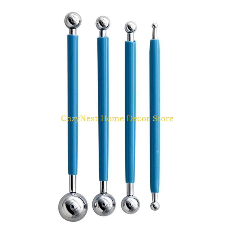 92MF Kids Clay Sculpting Tools Ball Styluses Dotting Modeling Double-Head Ceramic Pottery Tool for Shaping Sculpting 10 Set