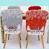 Festive Christmas Rudolph Printed Chair Covers In Red And Gray For Holiday Decor