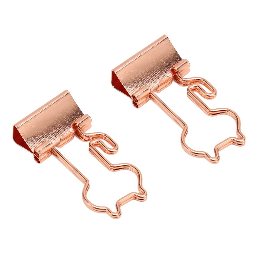 100 Pcs  Clips Metal Hollow Cat Shape  Gold Small  Clips for Office Documents Certif