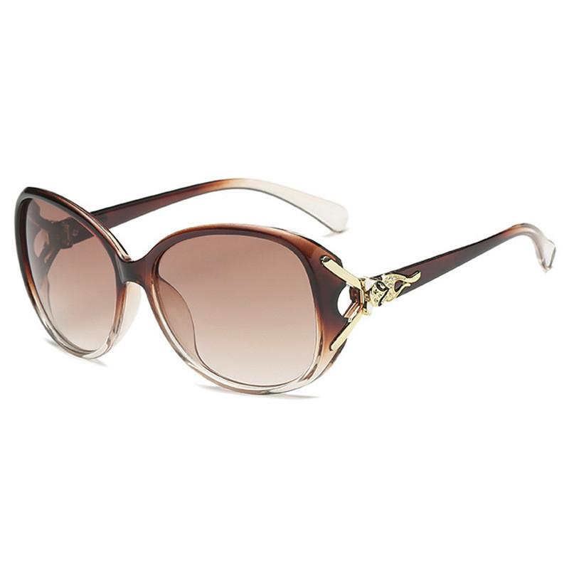 

Fashionable Fox Head Sunglasses Women s Street Snap Sunscreen Shades Black Frame Gradient Gray Lens StyleB