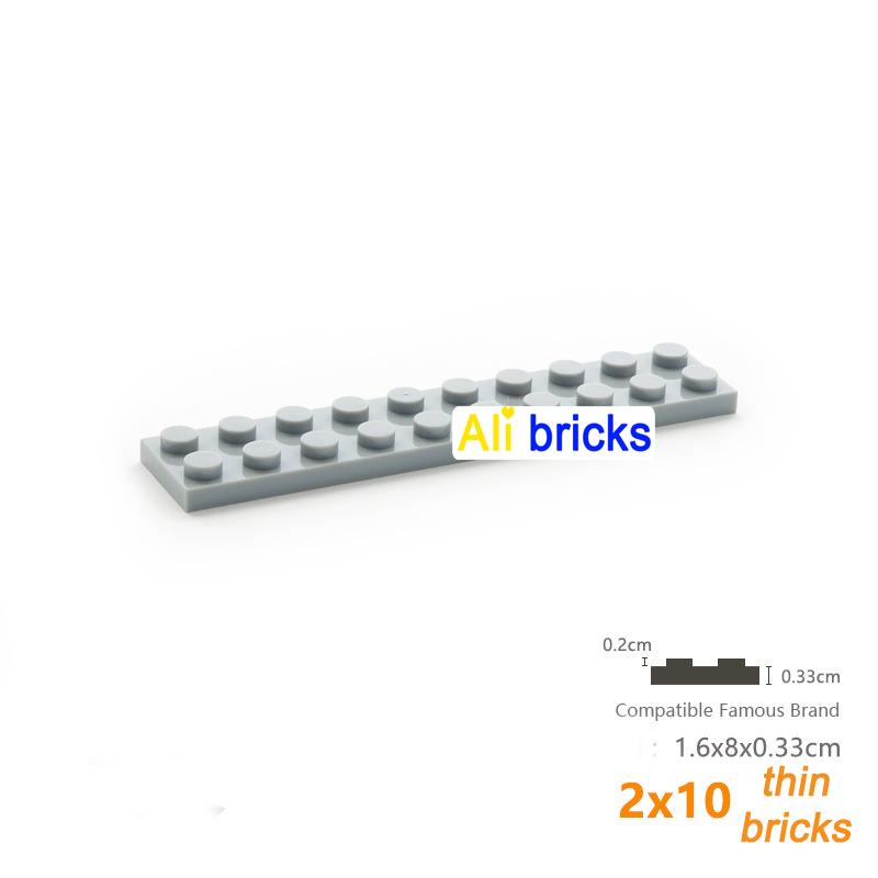 30pcs DIY Building Blocks Thin Figures Bricks 2x10 Dots Educational Creative Size Compatible With 3832 Plastic Toys for Children