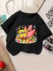 Lovable SpongeBob Short Sleeve T Shirt For Kids Summer Cute Cartoon Crewneck 3-14