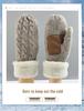 Unisex Touchscreen Knit Wool Gloves: Windproof, Warm, Velvet-Lined Mittens for Autumn/Winter Outdoors