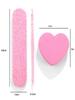 1Pc Nail Art Tool Kit (3-piece Set): Crystal Wand, Heart-shaped Sponge, Glitter Powder, Nail File, and Nail Art Tool Kit.