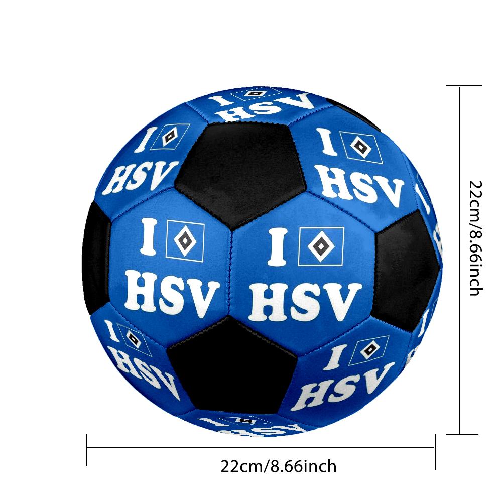 Hamburger Sportverein 2 Indoor Soccer Ball Colorful Machine Stitched PVC Size 5 Team Training Competition Ready Durable High-Bounce Cool Sports Gift