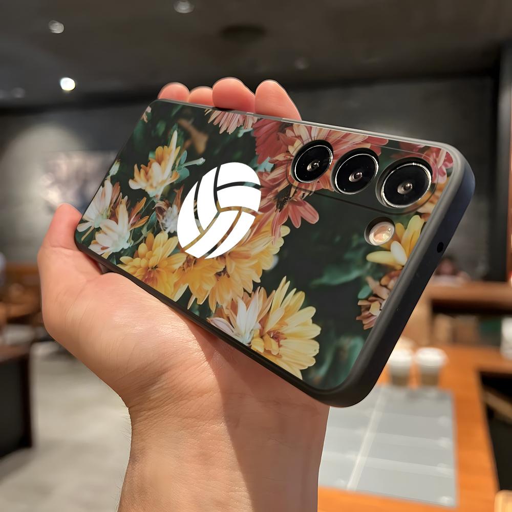

Volleyball Painted Phone Case For Samsung A56 A36 A26 A16 A15 A25 A35 A55 A14 A34 A24 A54 Black Soft Shell Samsung A31 4G