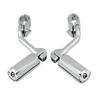 Motorcycle 1-1/4" 32mm Highway Engine Guard Long Angled Foot Pegs Mount For Harley Dyna Fat Bob Softail Sportster XL 1200