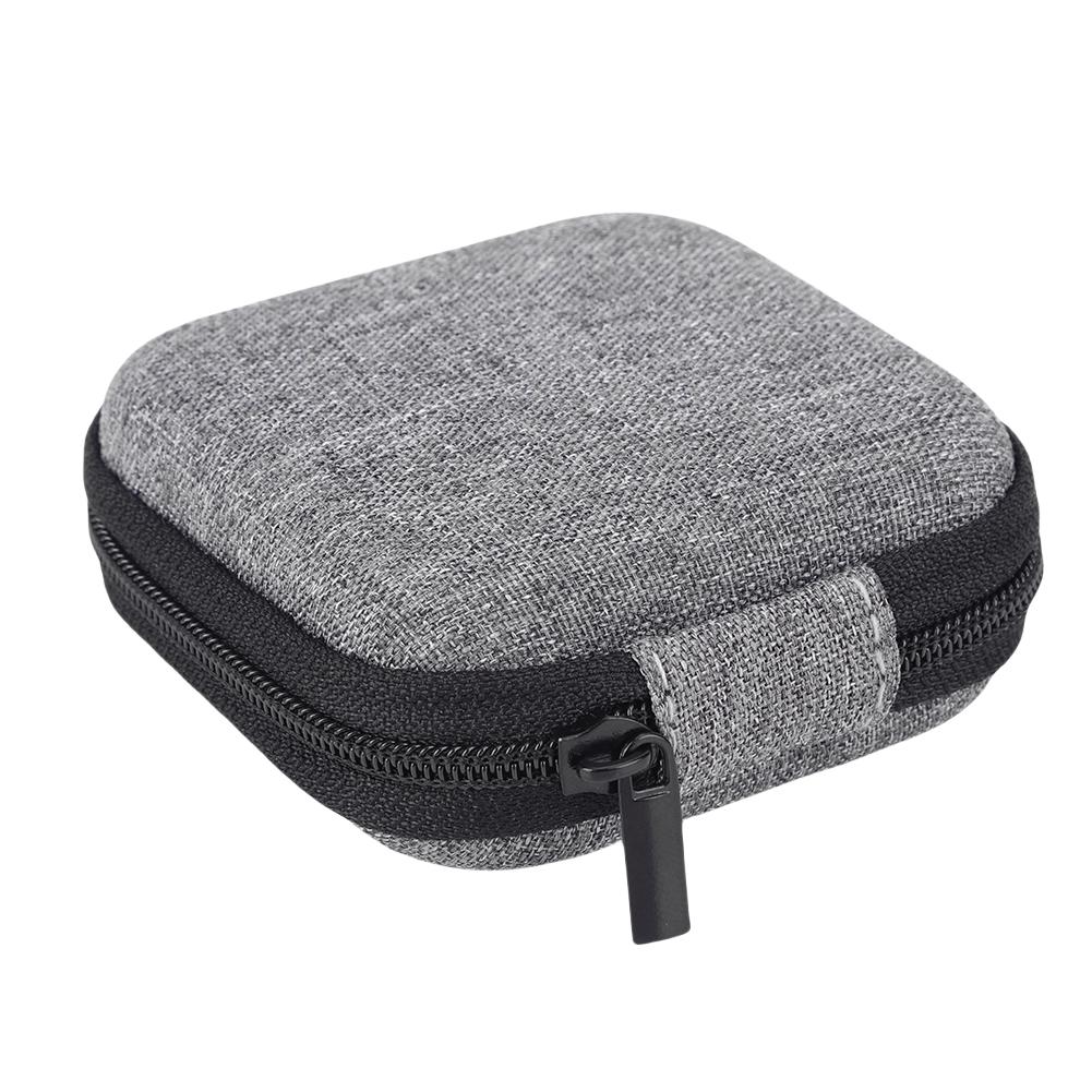 

A# Small Earphone Carrying Case Data Cable Bags Mini Tech Gadgets Case(Square)