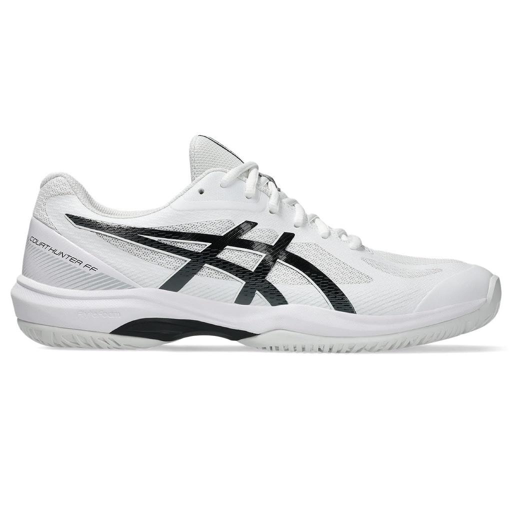 ASICS COURT HUNTER FF 1071A111 Indoor Sports Size 101 Size 2E Men's Shoes, (White/Black), 25.5 cm,