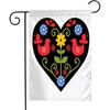 Welcome Garden Flag Simple Bird Swedish Scrapbook Handcraft Traditional Folk Shape Print Heart Miscellaneous Floral Seasonal Garden Flags for Patio
