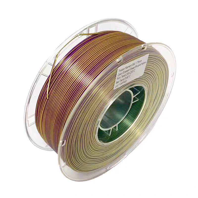 PLA Silk Dual-Color Tri-Color 1.75mm Filament for FDM 3D Printers
