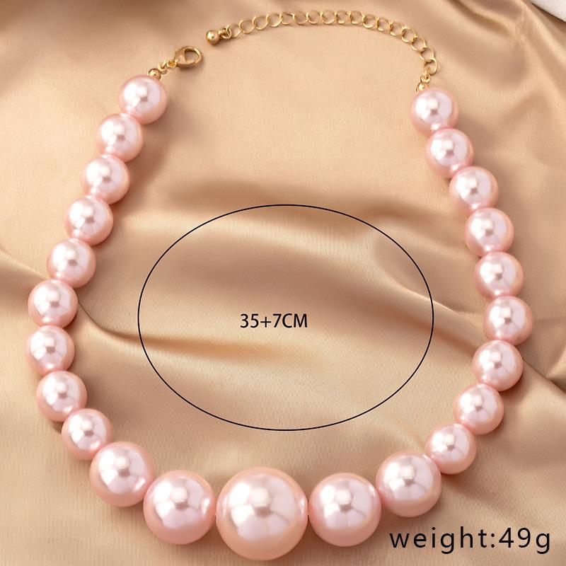 French Retro Court Style Pearl Necklace Female Korean Version Temperament Elegant Fashion Commuter New Year's Collarbone Chain