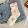 5 Pairs of Female Spring and Summer New Sweet Fashion Ballet Wind Bow In Tube Socks