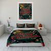 Colorful Neon Christmas Design Bedding Set (1 Duvet Cover, 2 Pillowcases, Duvet Not Included)