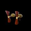 1950er Jahre Mid Century Messing Italienische Diabolo Braun Wandleuchte Leuchte 2 Glühbirnen Paar Wandleuchte Lampe