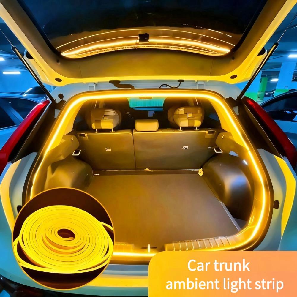 Car Trunk LED Light Strip 4m Waterproof Outdoor Picnic Lighting Ambient Lighting Easy Installation Battery-Free