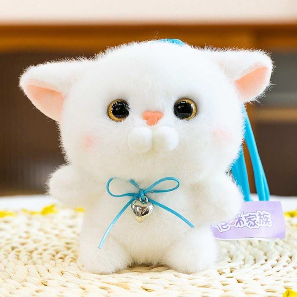 Animal Kitten Doll Keychain Furry Cat Plush Toy Keychain Cat Doll Pendant  Home Decor
