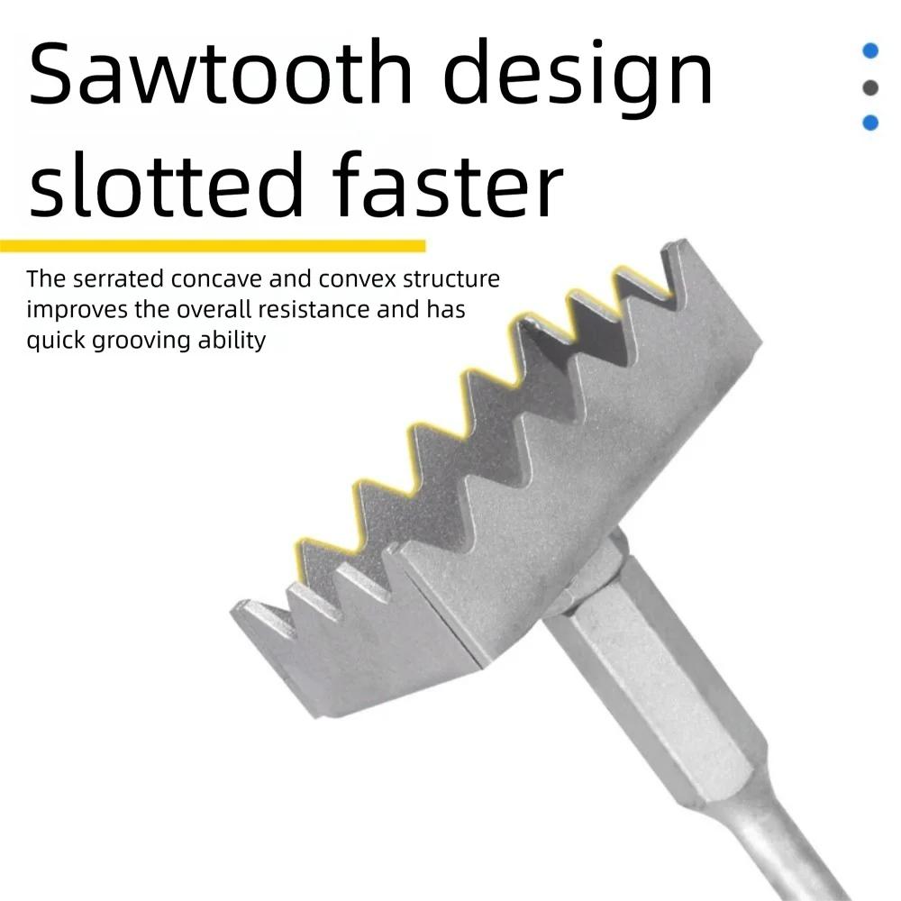 Portable Square Hole Punch Multi-function Rectangle Slot Tool Square Hole Punch Drill Triangle Teeth Square Hole Socket Sloter