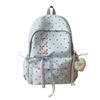 New style junior high school girls' backpack with a youthful vibe, polka dots, large capacity, versatile and stylish for female