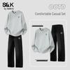 Baleno S&K Men's Long Sleeve Hoodie & Wide-Leg Pants Set