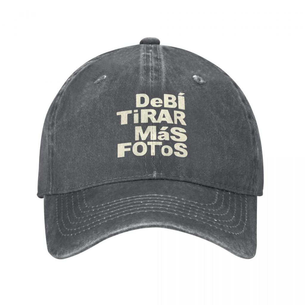 Debi Tirar Mas Fotos Bads Bunnys DtMF Herren Damen Baseballkappe Used Denim Hüte Kappe Klassisch Outdoor Verstellbare Passform Kopfbedeckung