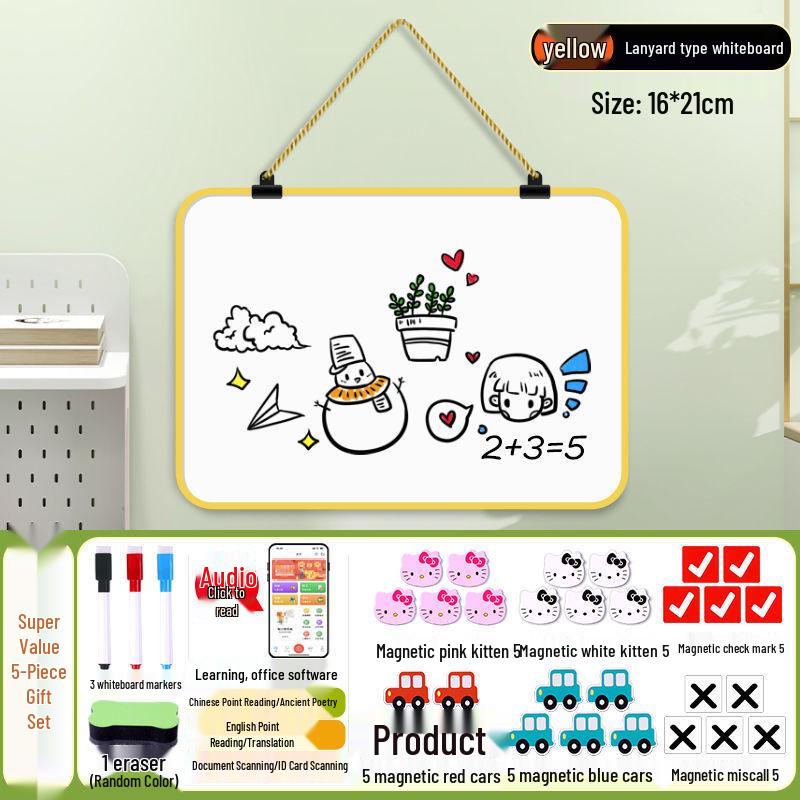 Double-Sided Magnetic Mini Blackboard: Erasable Wall-Mounted Teaching & Drawing Memo Board