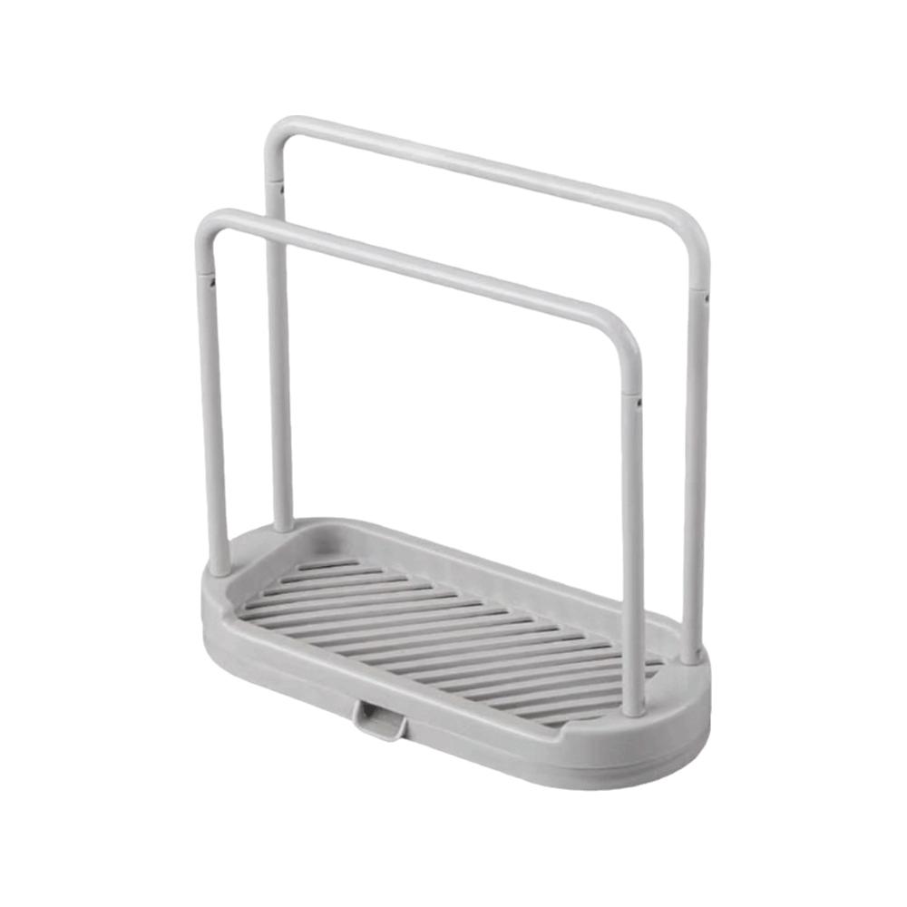 Water Drainage Kitchen Storage Rack Universal Dishwashing Cloth Drying Rack Bathroom серый