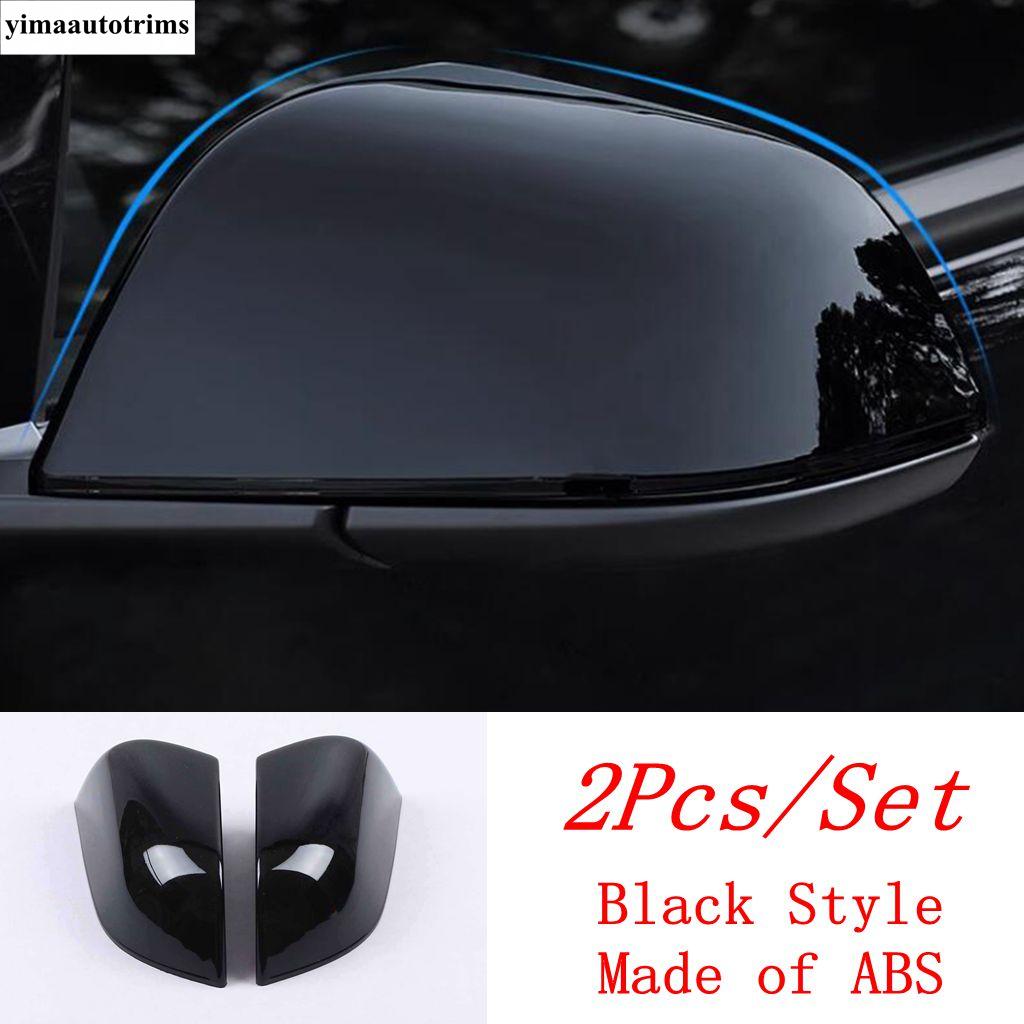 

Car Rearview Mirror Cap Shell Decoration Protection Cover Trim For Tesla Model 3 2024 Black / Carbon Fiber Accessories Exterior Black Style