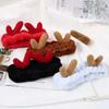 Fascia Lavatesta Peluche Carina Coreana con Corna Meng - Morbido Soffice Accessorio per Capelli di Natale