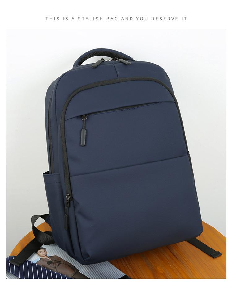 

Новый унисекс однотонный водонепроницаемый и дышащий деловой модный повседневный универсальный рюкзак для повседневного использования one size синий