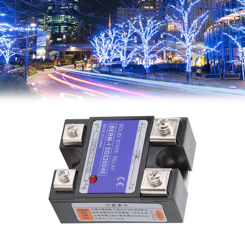 40A Solid State Relais SSR DC-DC Eingang 3-32V DC Last 5-220V DC DD220 D40