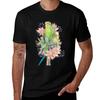 Australian Budgerigarsbudgies Floral Birds Tshirt Cotton T Shirts High Quality T Shirt Unisex Cotton Tshirt