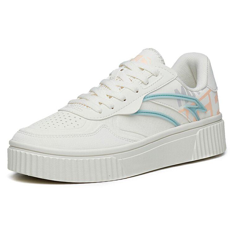 Anta Life Collection Slip Resistant Abrasion Resistant Low top Skateboard Shoes Women's White Blue 122138066-2