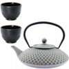 CAST IRON KETTLE 1.25L TEA TEAPERTAIN + 2x CUPS