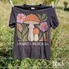 Vintage Amanita Muscaria Graphic Tee, Floral Mushroom Botanical Shirt, Cute Cottagecore Retro Style Top, Comfort Colors® Woodland Gift Tee
