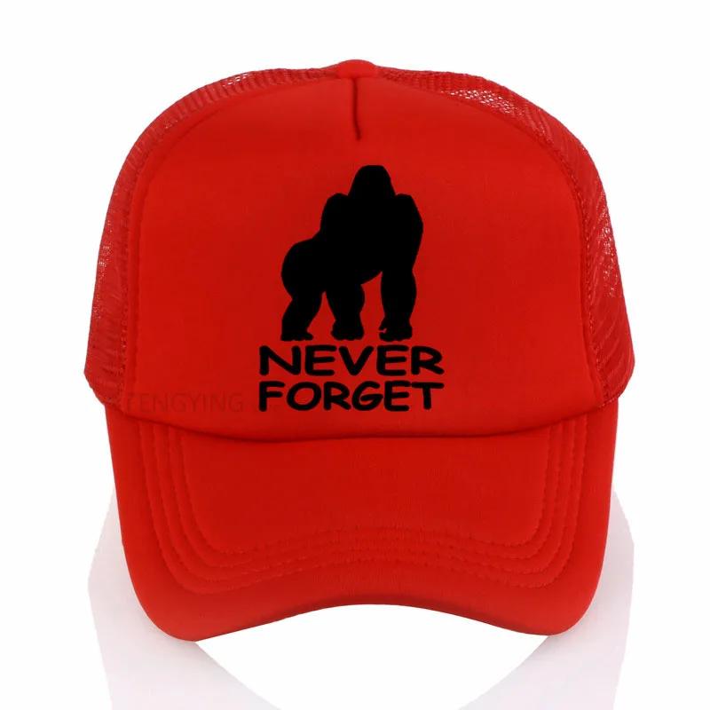 

Never Forget Harambe print baseball cap summer Casual mesh trucker cap Adjustable sports hat